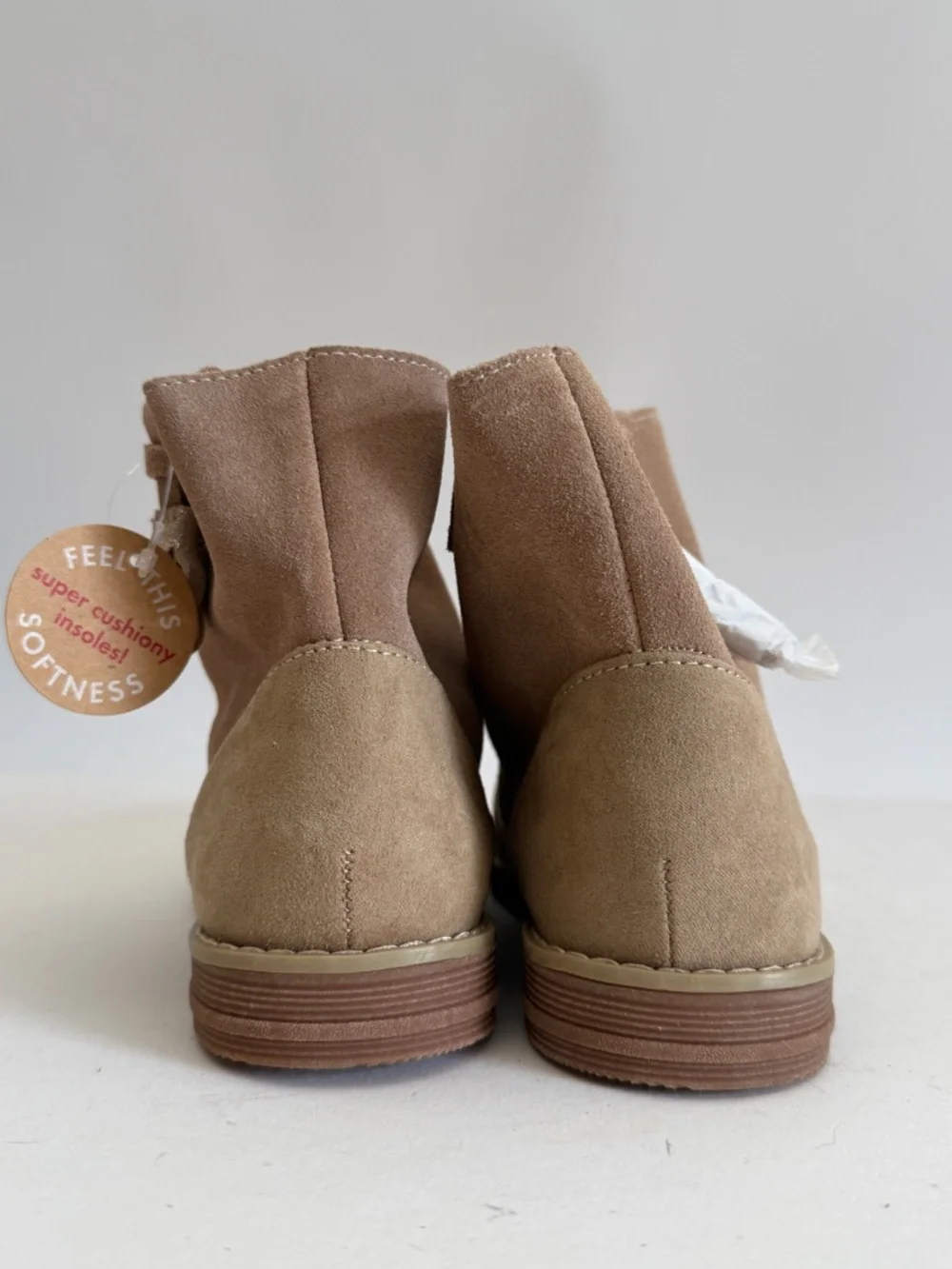 Hanna Andersson Kids Ankle Boots - Sz 13 - Tan Suede with Fringe Tassel - Unworn